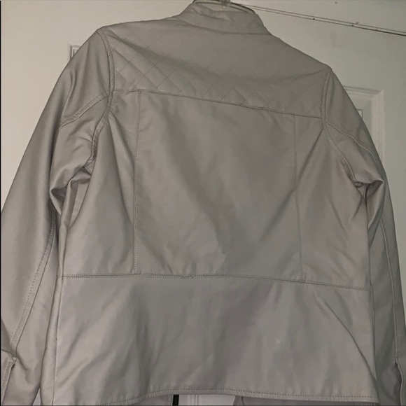 Winter White Moto Faux Vegan Leather Jacke… - Picture 5 of 7